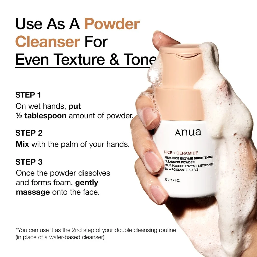 ANUA Rice Enzyme Brightening Cleansing Powder 40 g