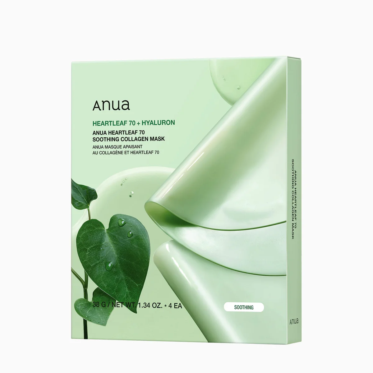 ANUA Heartleaf 70 Soothing Collagen Mask – 4EA