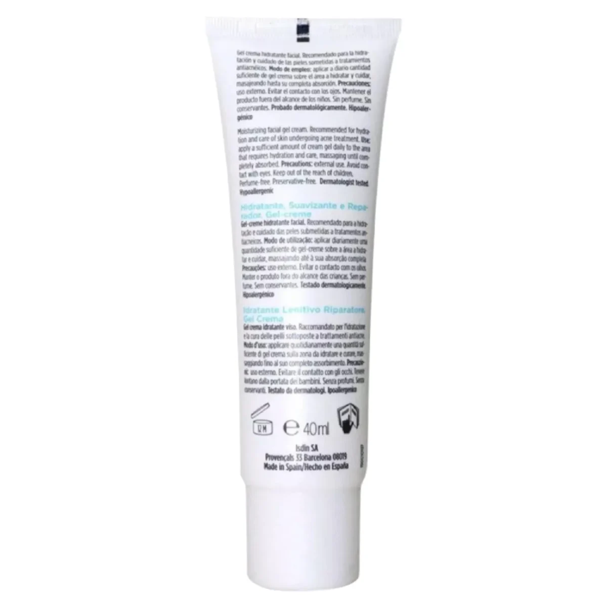 Isdin Teen Skin Rx Acniben Repair Gel Cream, Soothing Repairing Moisturizer 40ml