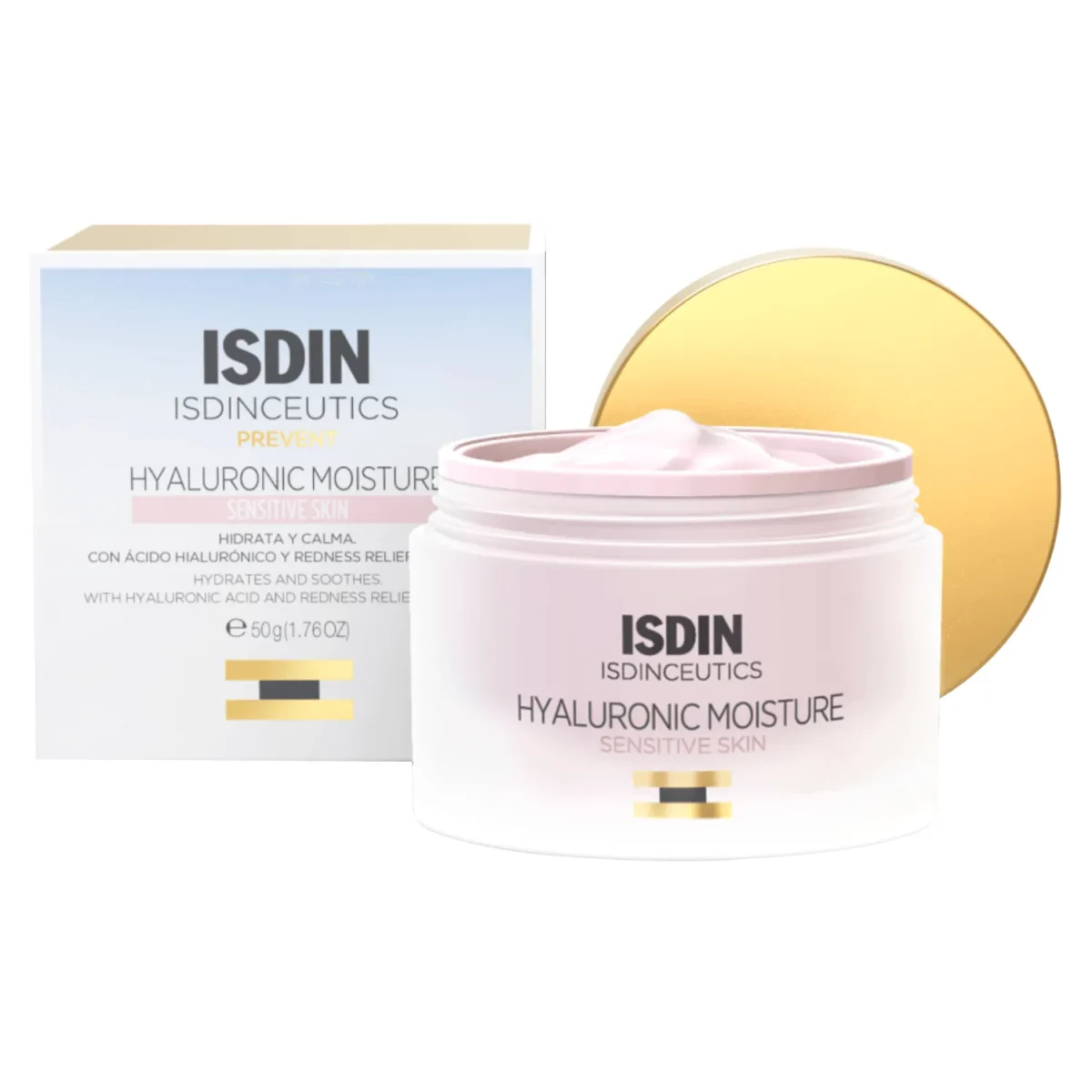 Isdin Isdinceutics Hyaluronic Moisture, Facial Cream With Hyaluronic Acid For Sensitive Skin 50ml