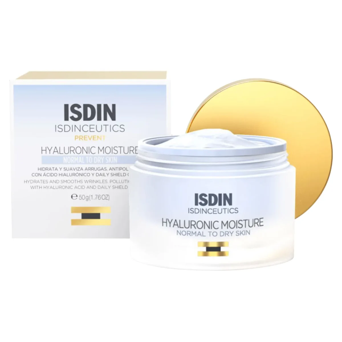 Isdin Isdinceutics Hyaluronic Moisture, Facial Cream With Hyaluronic Acid For Normal To Dry Skin 50ml