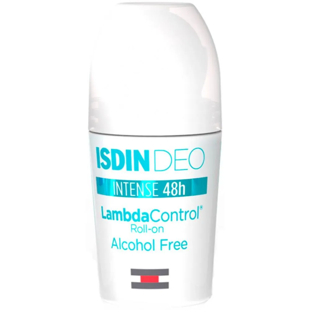 Isdin Deo Intense 48H Lambda Control Antiperspirant Roll-on, Alcohol Free 50ml