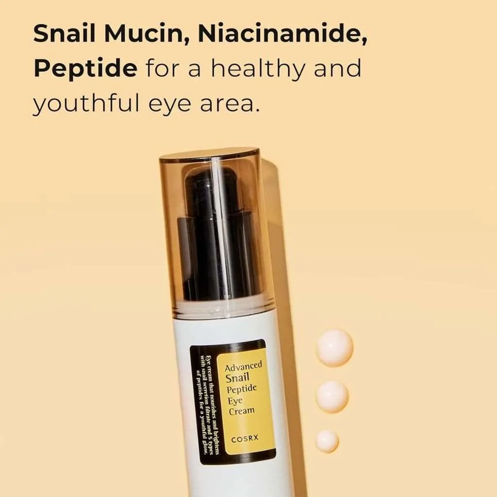 COSRX Advanced Snail Peptide Eye Cream With Niacinamide For Dark Circles & Puffiness 25ml