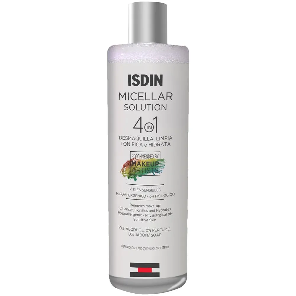 Isdin 4 In 1 Micellar Water Make up Remover & Facial Cleanser 400ml