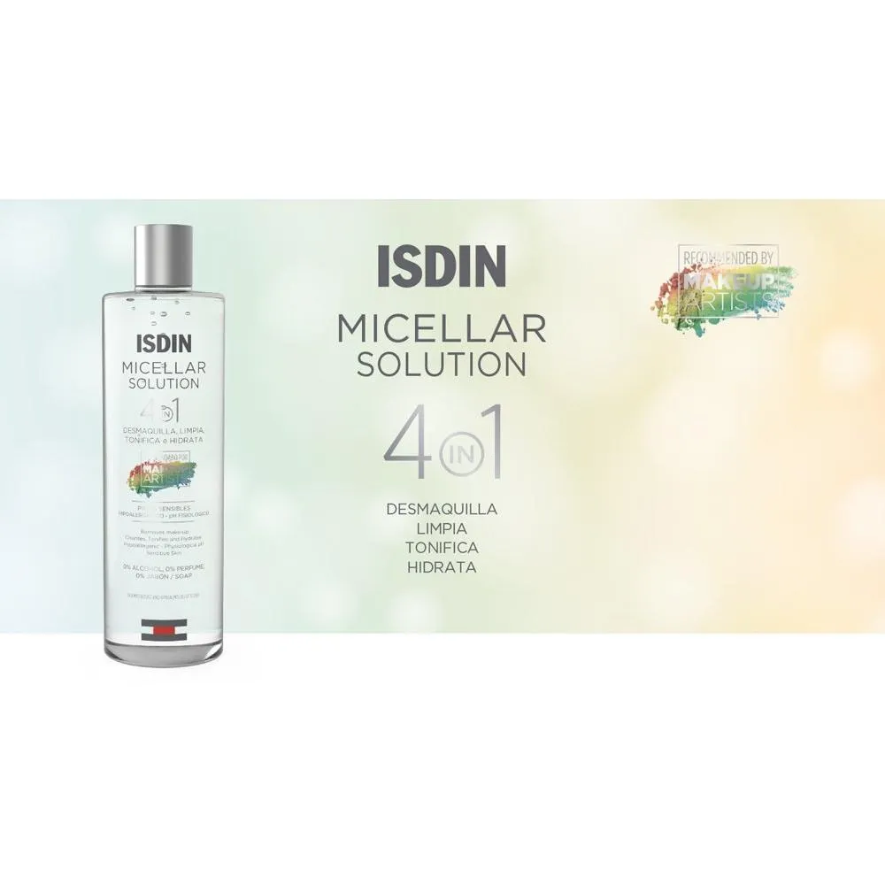 Isdin 4 In 1 Micellar Water Make up Remover & Facial Cleanser 400ml