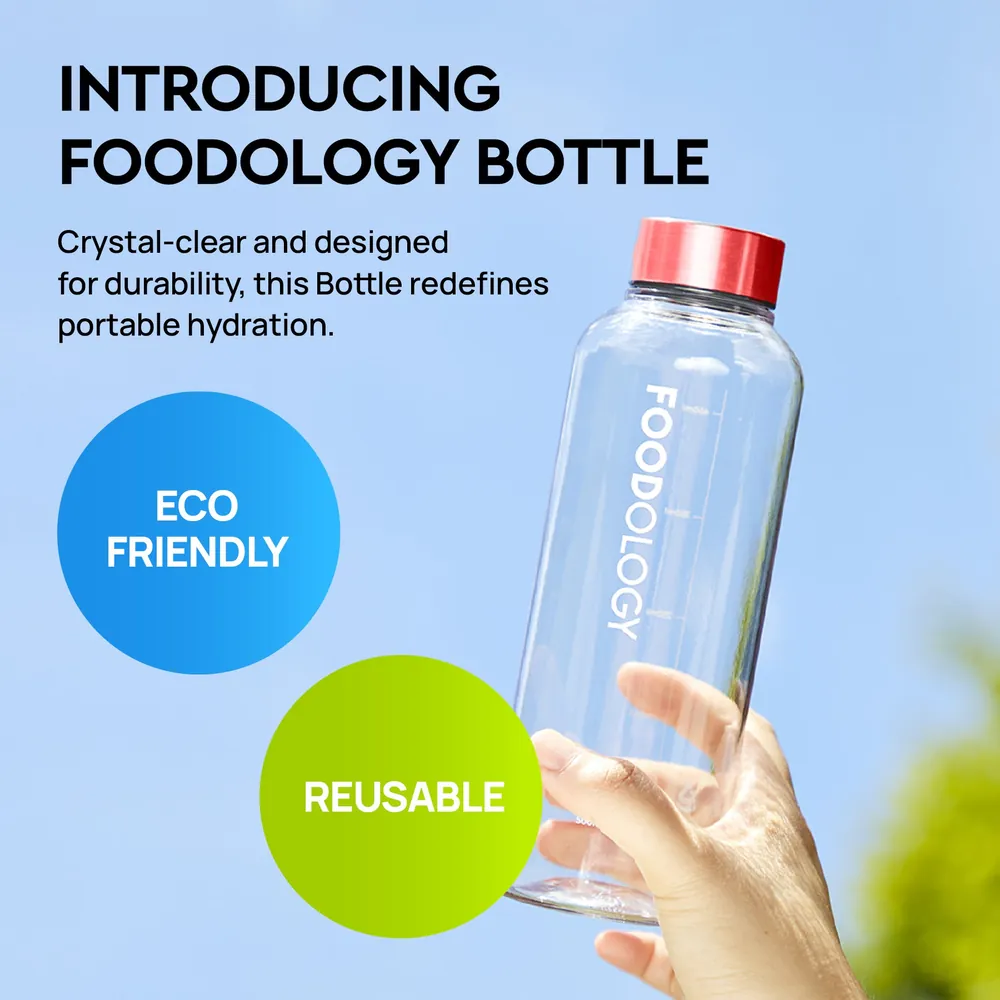 FOODOLOGY Drink Mix Bottle (Red, 16.9fl oz)