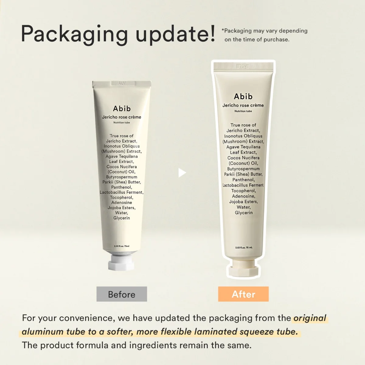 ABIB Jericho Rose Creme Nutrition Tube 75 ml