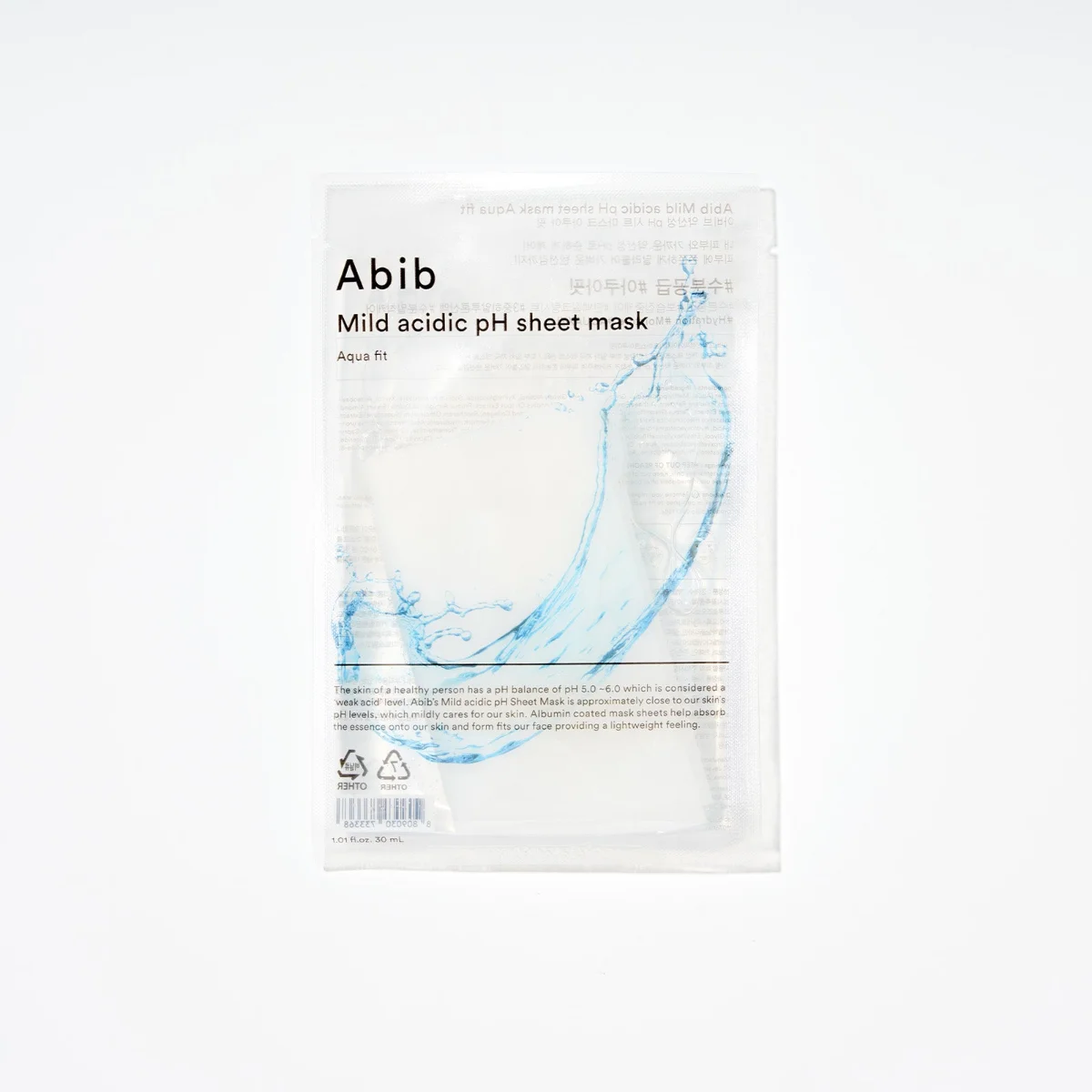 ABIB Mild Acidic pH Sheet Mask Aqua Fit 30 ml x 10 Sheets