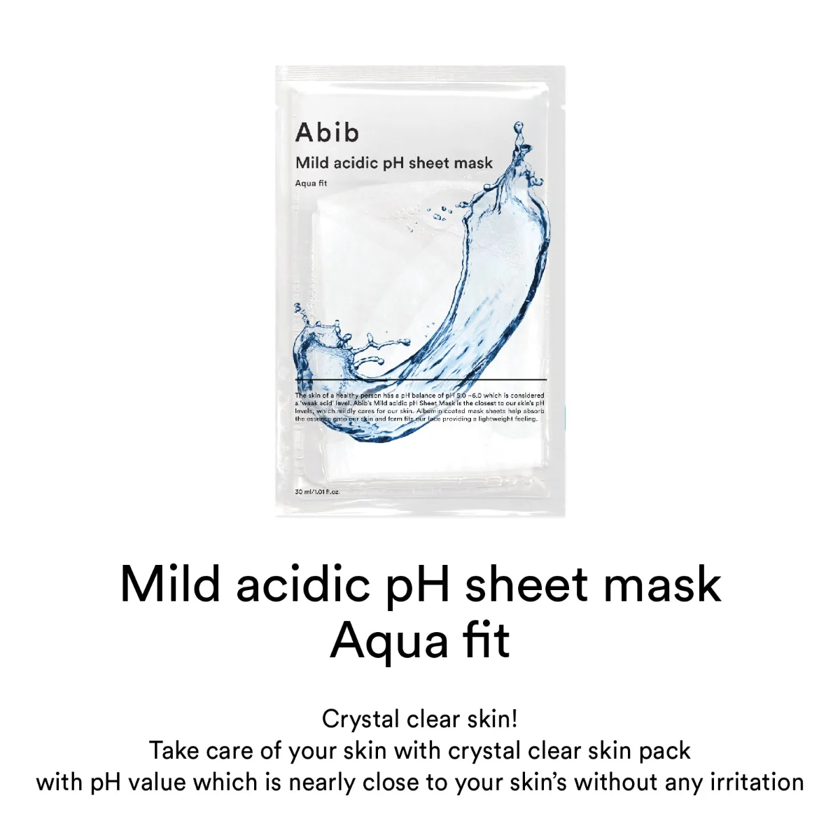 ABIB Mild Acidic pH Sheet Mask Aqua Fit 30 ml x 10 Sheets
