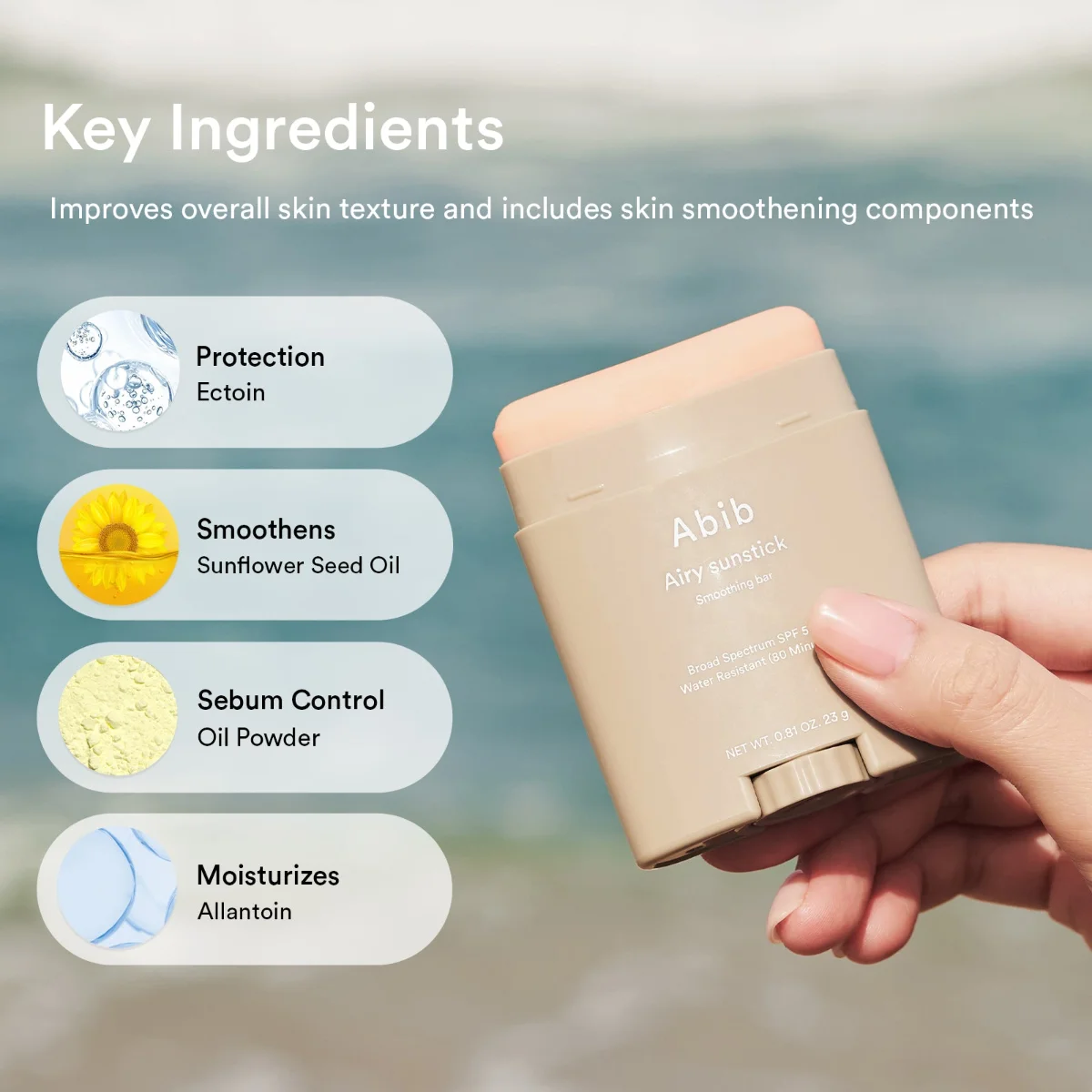 ABIB Airy Sunstick Smoothing Bar 23 g