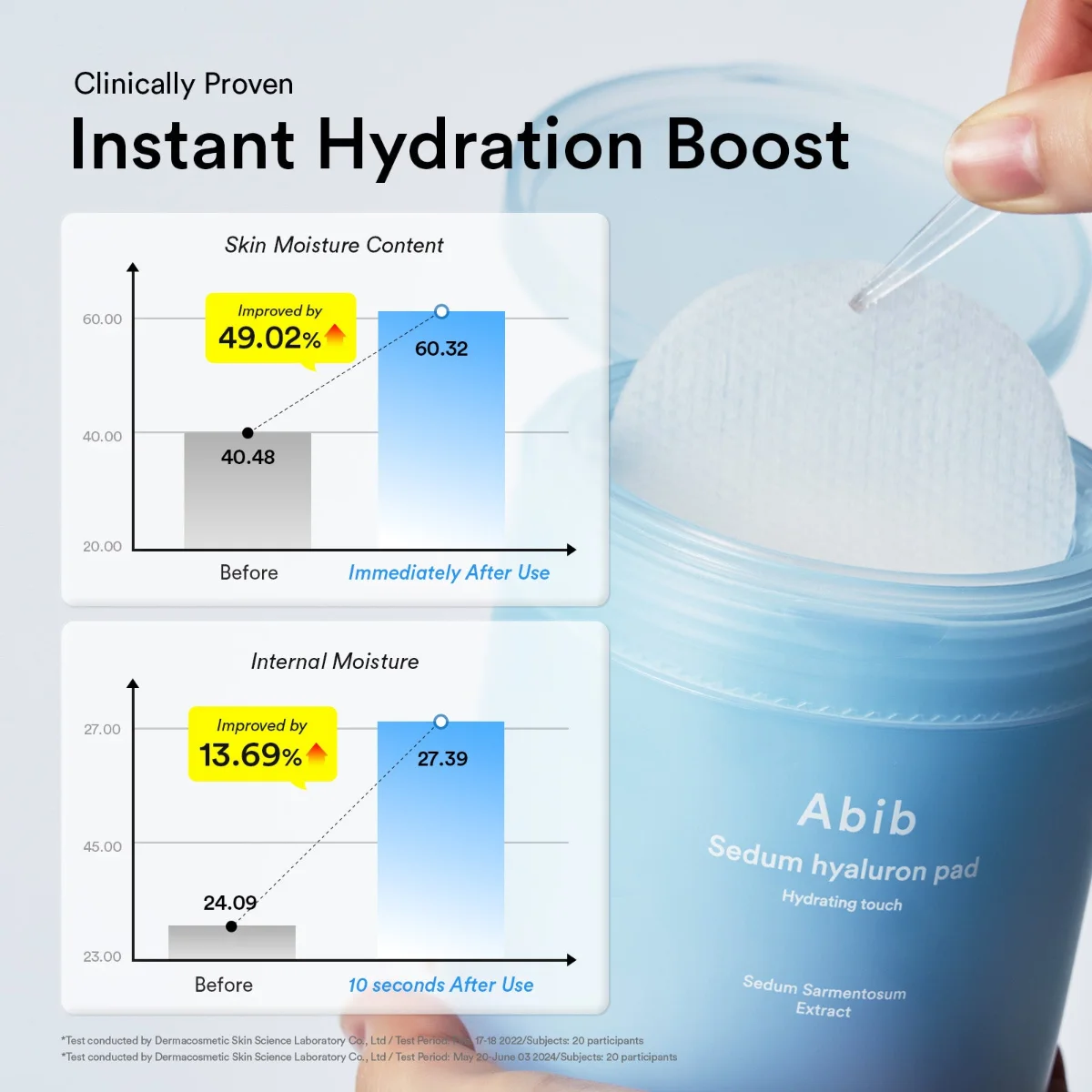 ABIB Sedum Hyaluron Pad Hydrating Touch 220 ml / 80 Pads