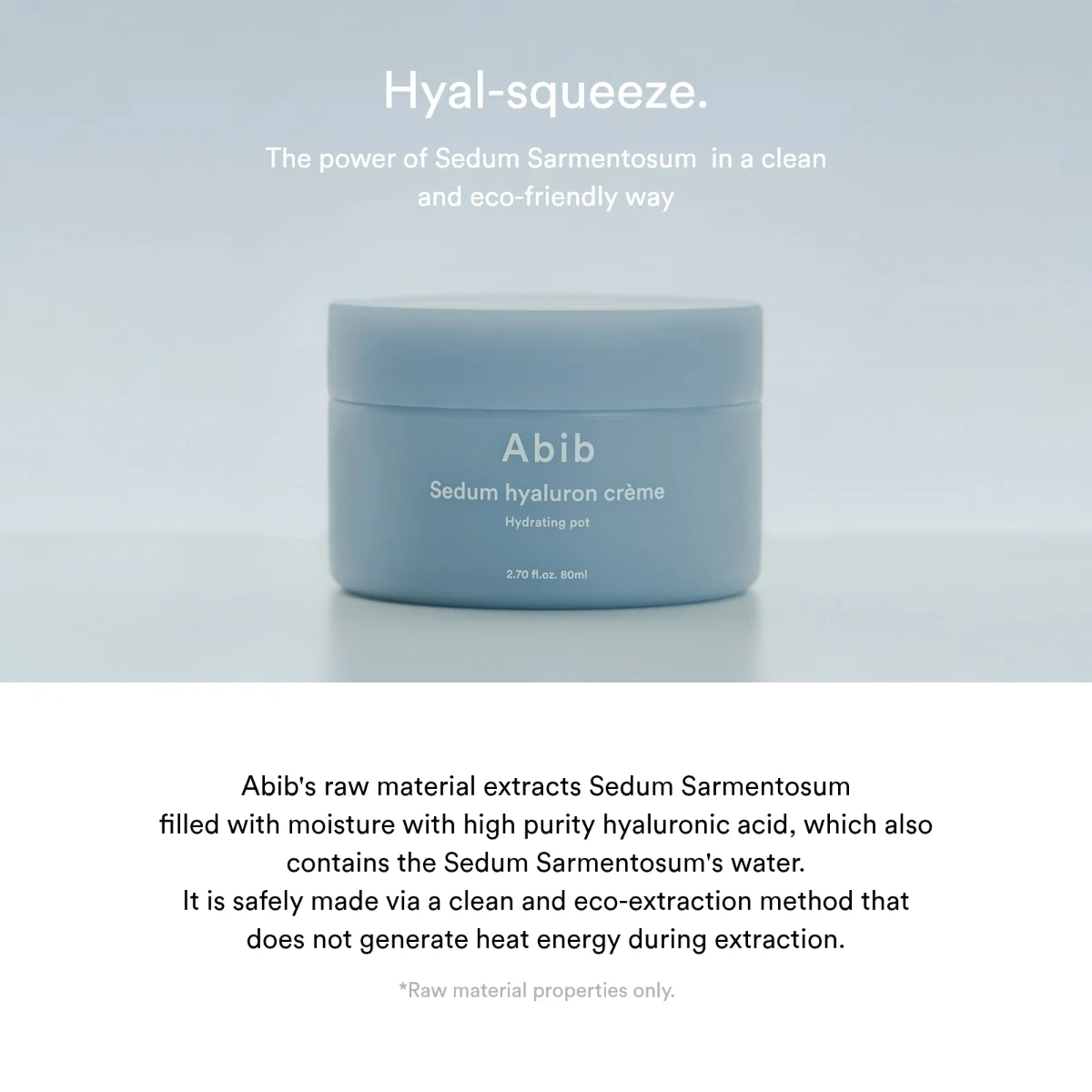 ABIB Sedum Hyaluron Cream Hydrating Pot 80 ml