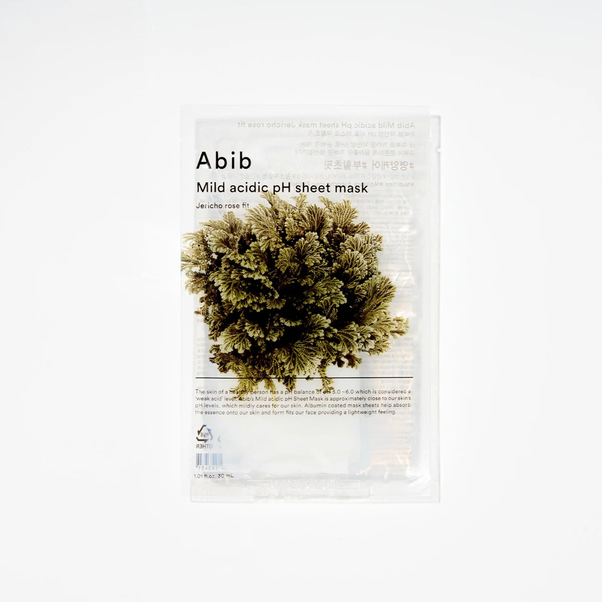 ABIB Mild Acidic pH Sheet Mask Jericho Rose Fit 30 ml x 10 Sheets