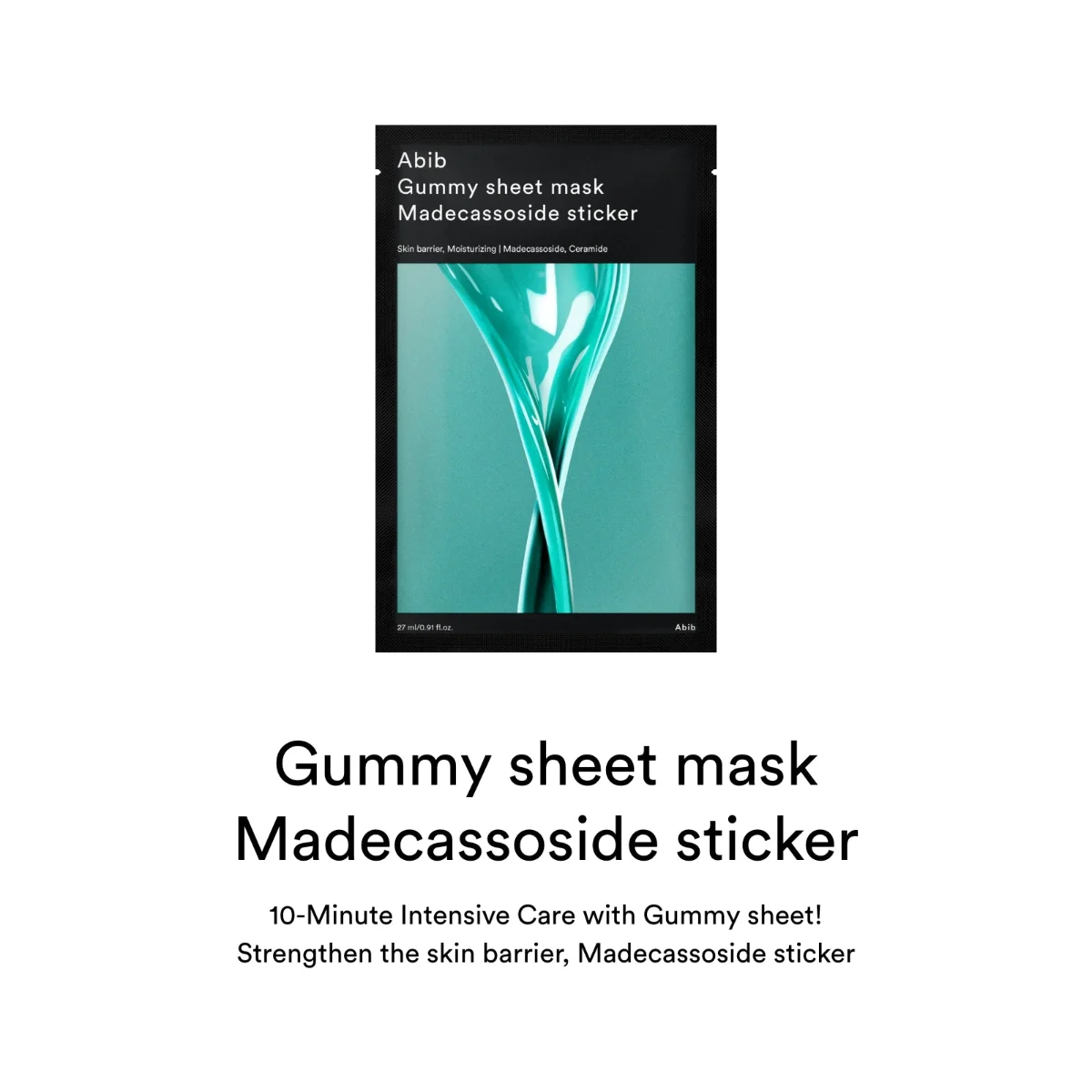 ABIB Gummy Sheet Mask Madecassoside Sticker 27 ml x 10 Sheets