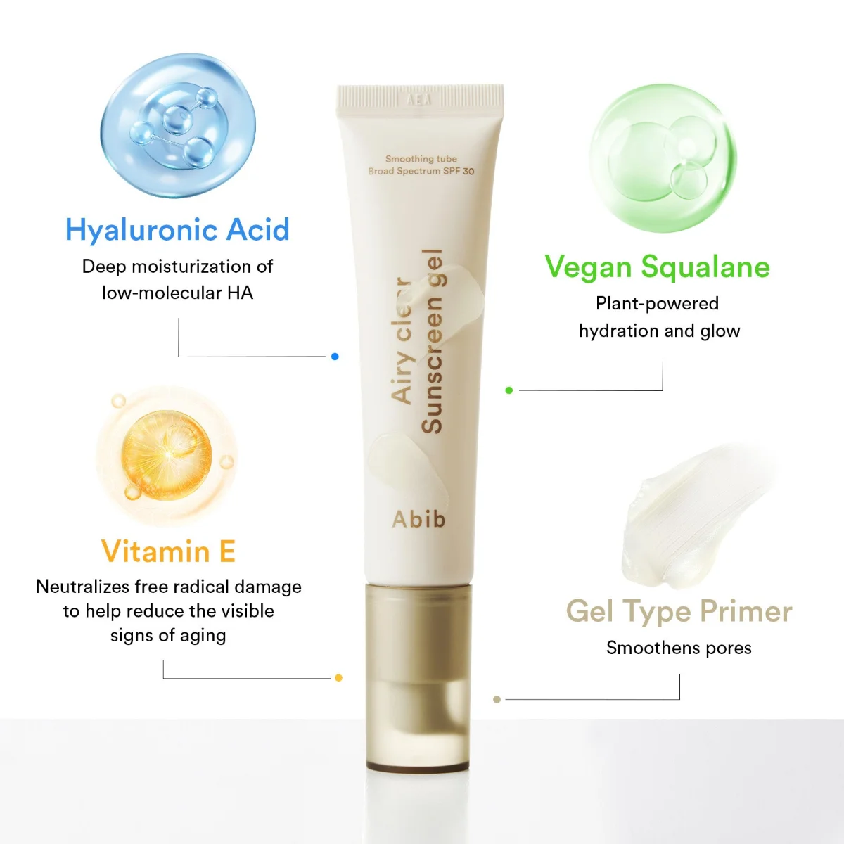 ABIB Airy Clear Sunscreen Gel Smoothing Tube 30 ml