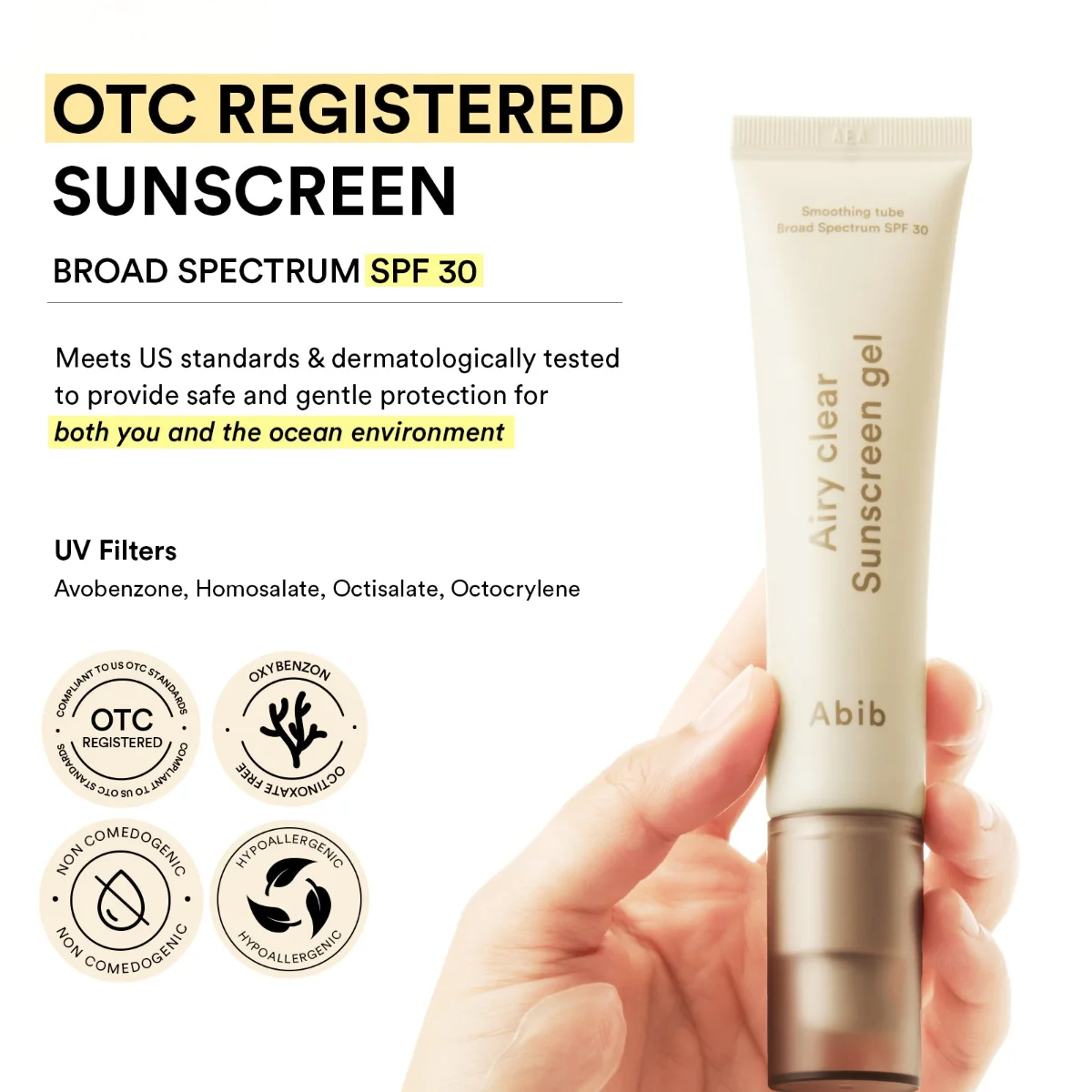 ABIB Airy Clear Sunscreen Gel Smoothing Tube 30 ml