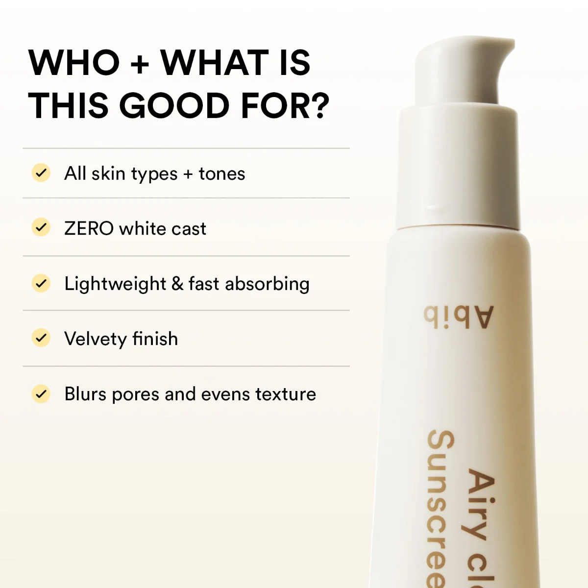 ABIB Airy Clear Sunscreen Gel Smoothing Tube 30 ml