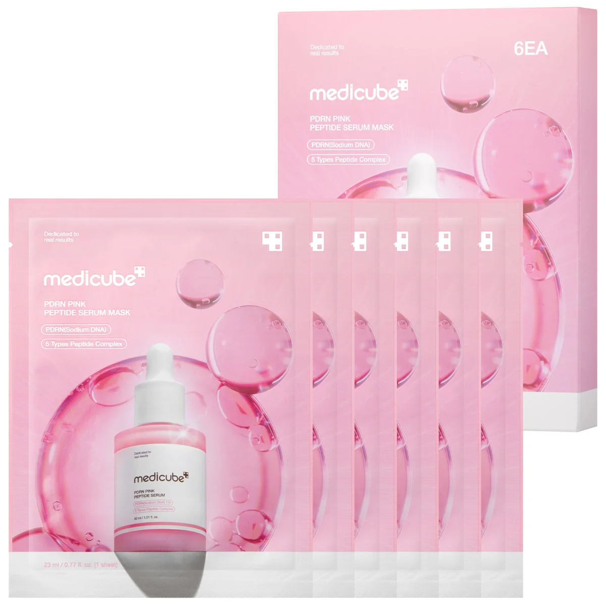 Medicube PDRN Pink Peptide Ampoule Mask 6 Sheets