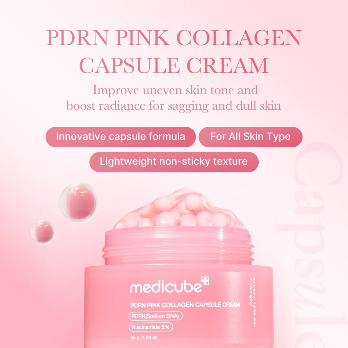 Medicube PDRN Pink Collagen Capsule Cream 55g